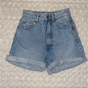 Zara High Rise Mom Shorts